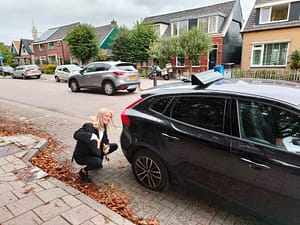 Oeps stoepje geraakt, lekke band...